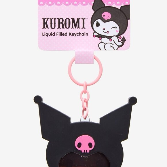 Hello Kitty Liquid Keychain Official License KUROMI Keychain NEW SHIPS FAST! - Picture 1 of 7